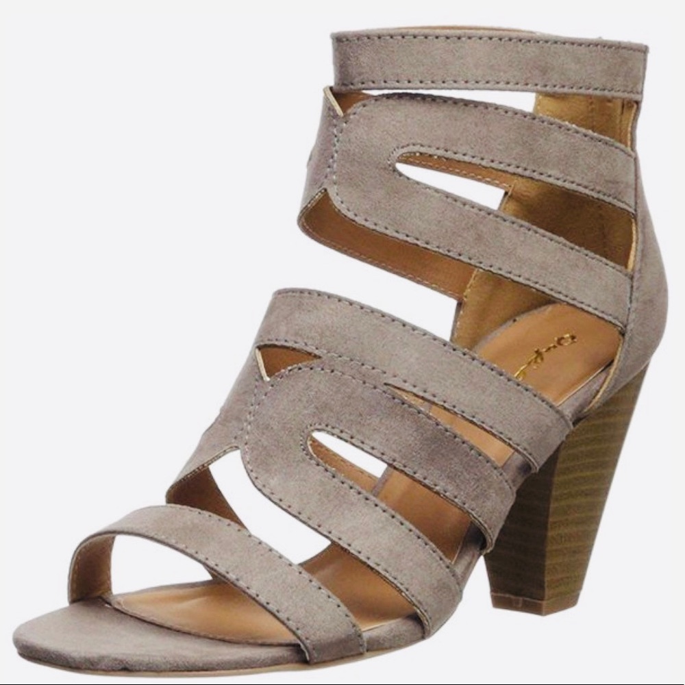 Qupid Taupe Strappy Sandal